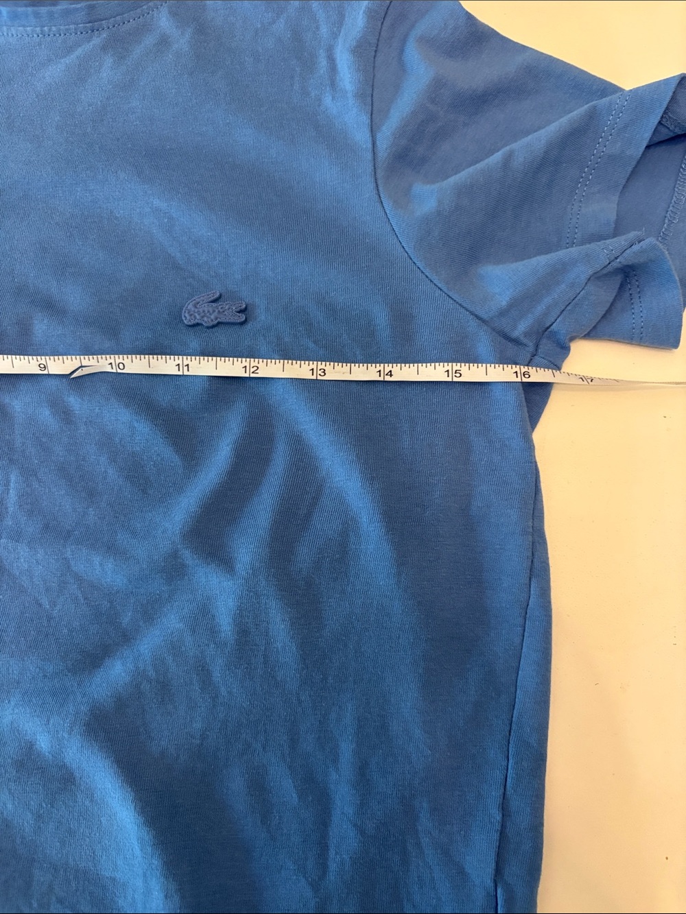 Lacoste ladies blue cotton t size 36 (XS/S) - Picture 6 of 8